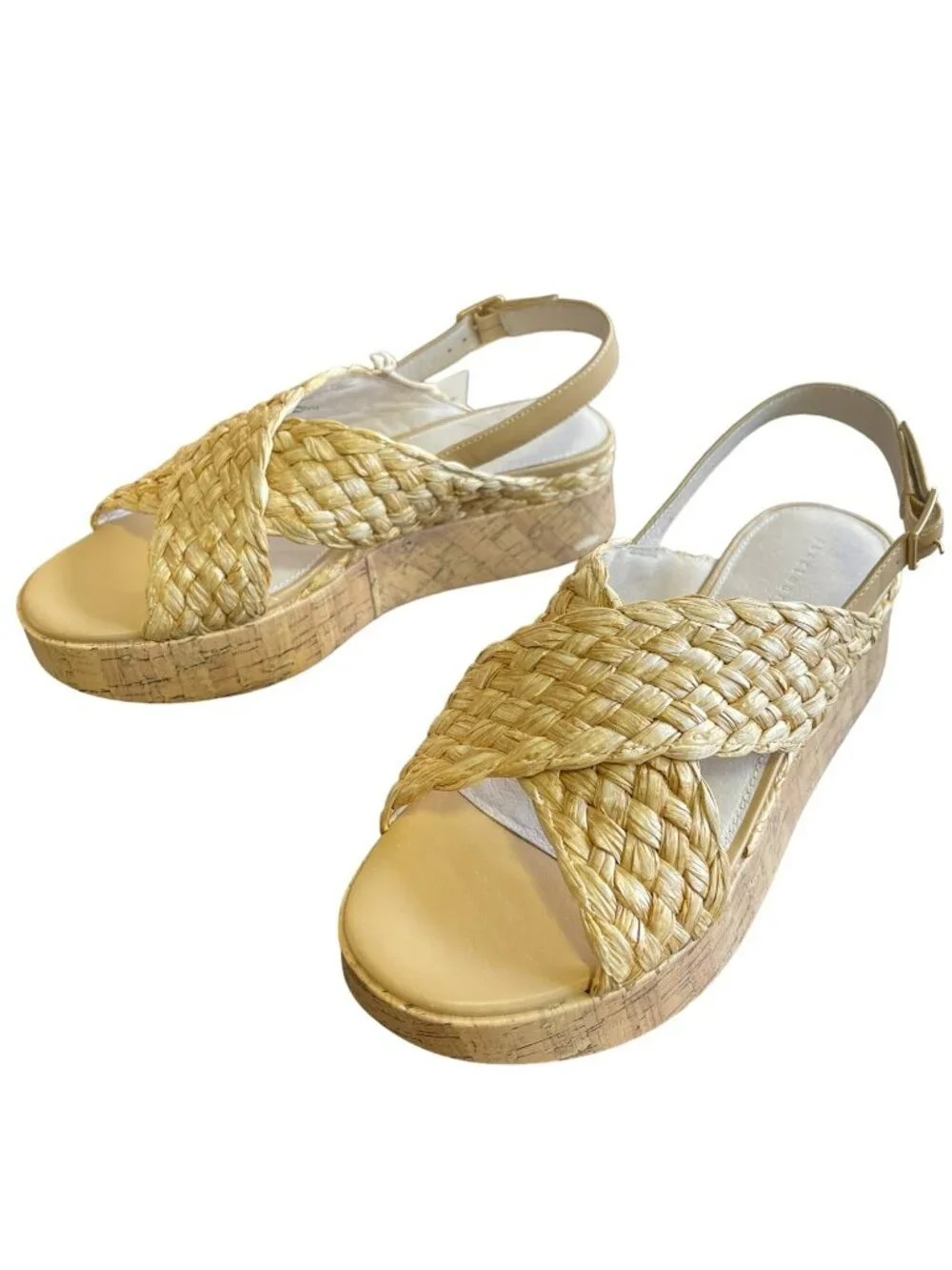 NEW Sanctuary Anthropologie Raffia AllSmiles Sandal Platform Wedge Shoes Sz 10